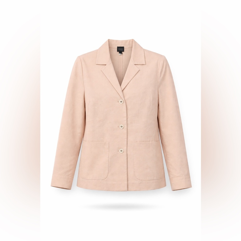 Eileen Fisher Women’s Blush Pink Snap Button Casual Blazer Size Small​​​​